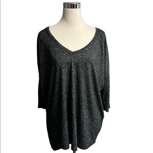 Express women v neck gray blouse
